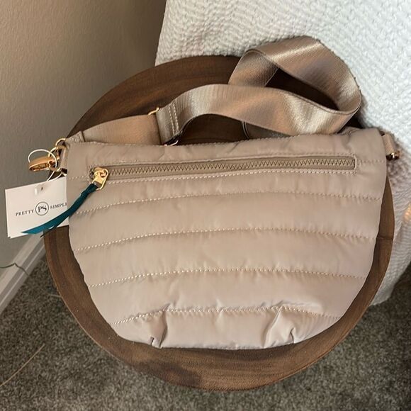 - Pretty Simple Jolie Puffer Bum  Bag in Sand - Picture 6 of 7